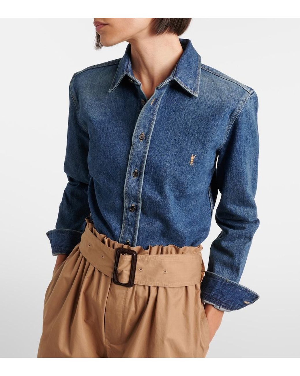 Saint Laurent Blue Denim Shirt