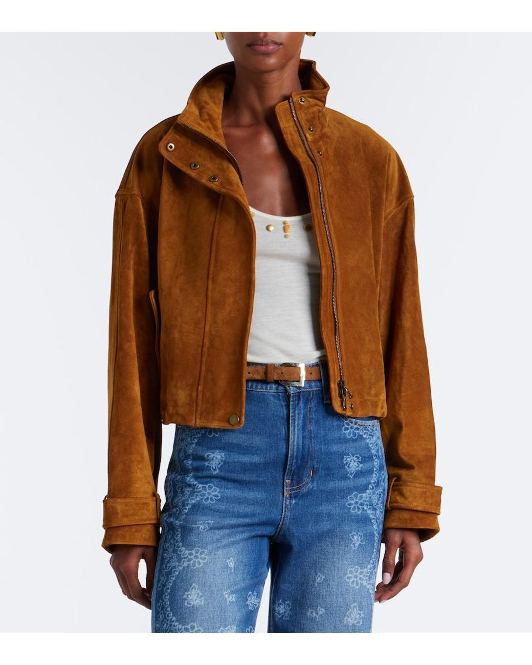 Veronica Beard Brown Bateman Suede Jacket