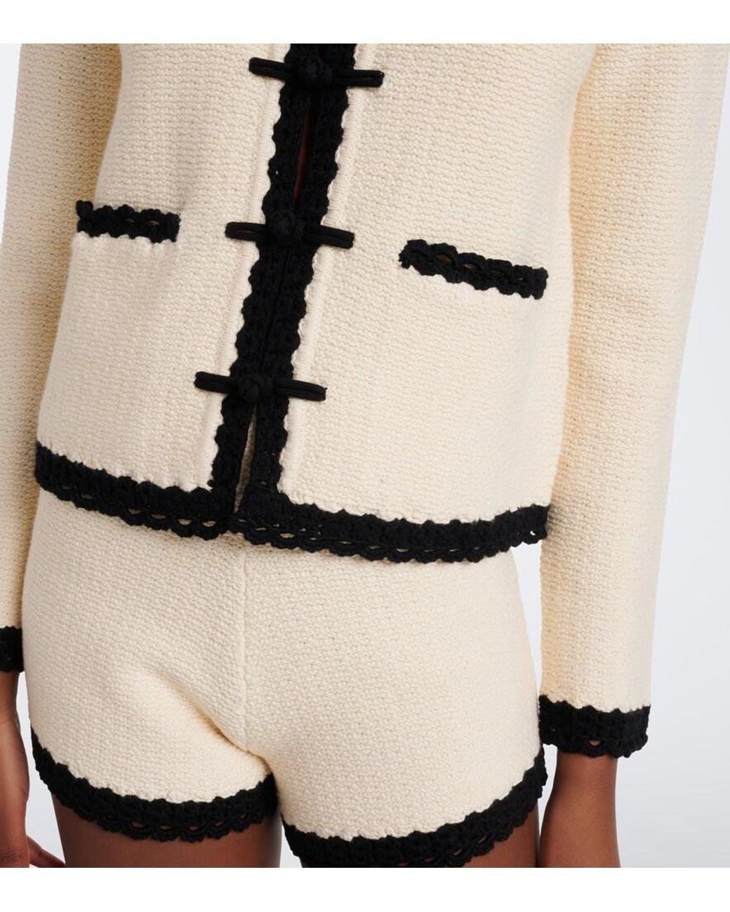 Posse Natural Hattie Crochet-Trimmed Jacket