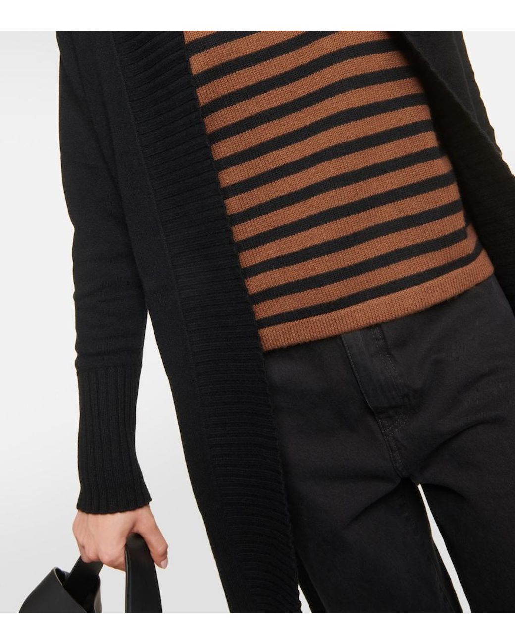 Jardin Des Orangers Black Wool And Cashmere Cardigan