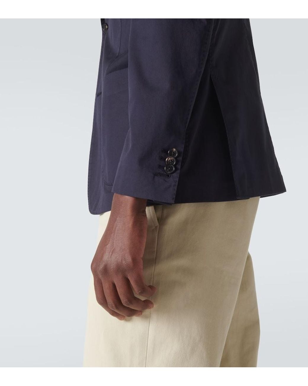 Slowear Blue Cotton-Blend Blazer for men