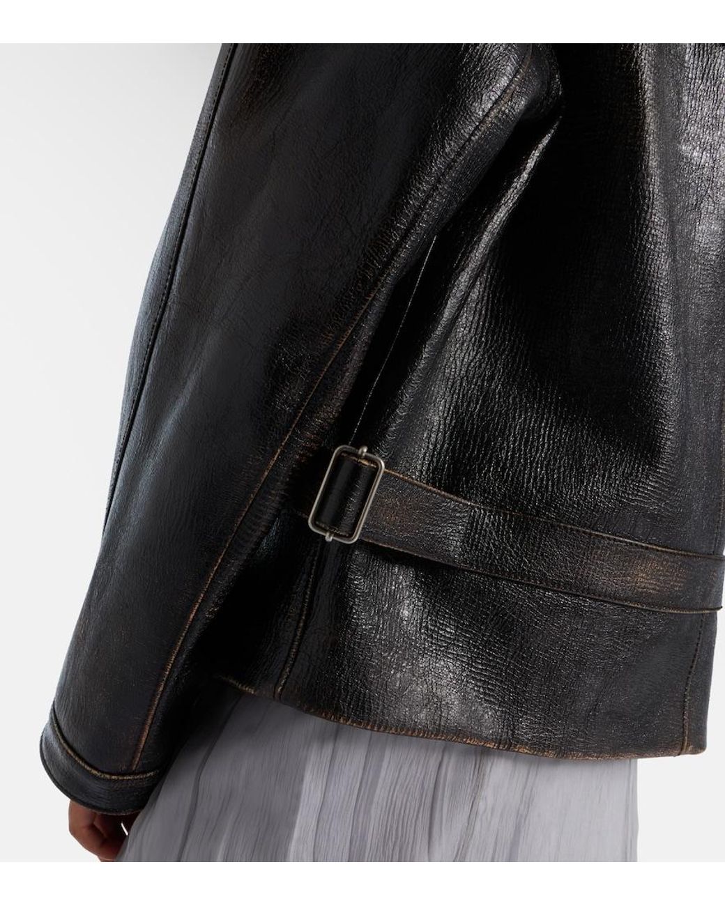 Prada Black Lederjacke