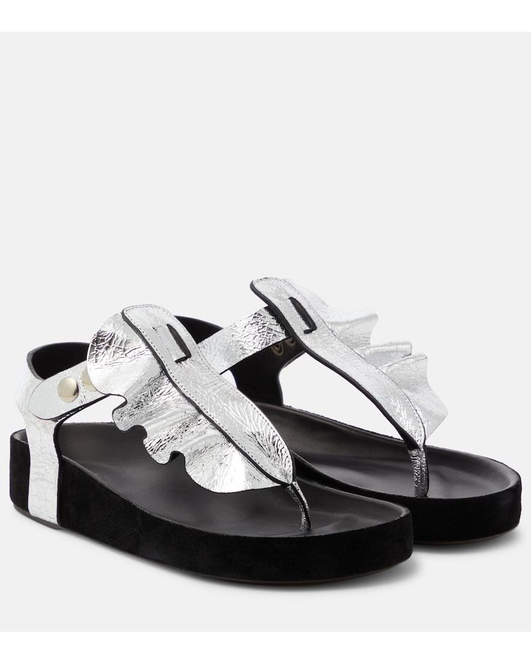 Isabel Marant Black Isela Metallic Sandals