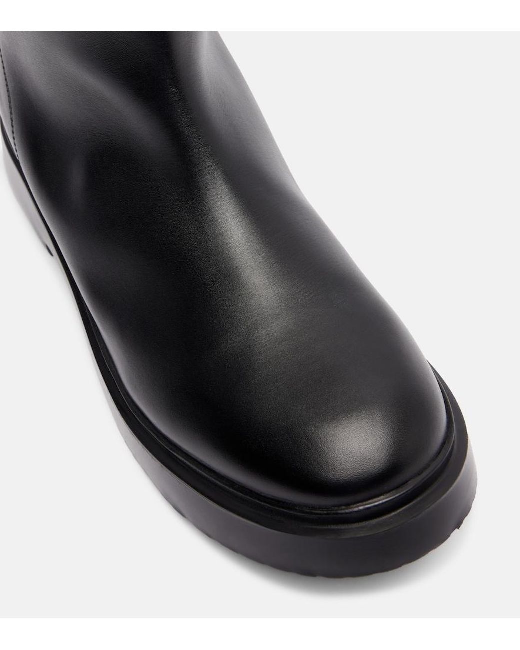 Proenza Schouler Black Bank Leather Knee-High Boots