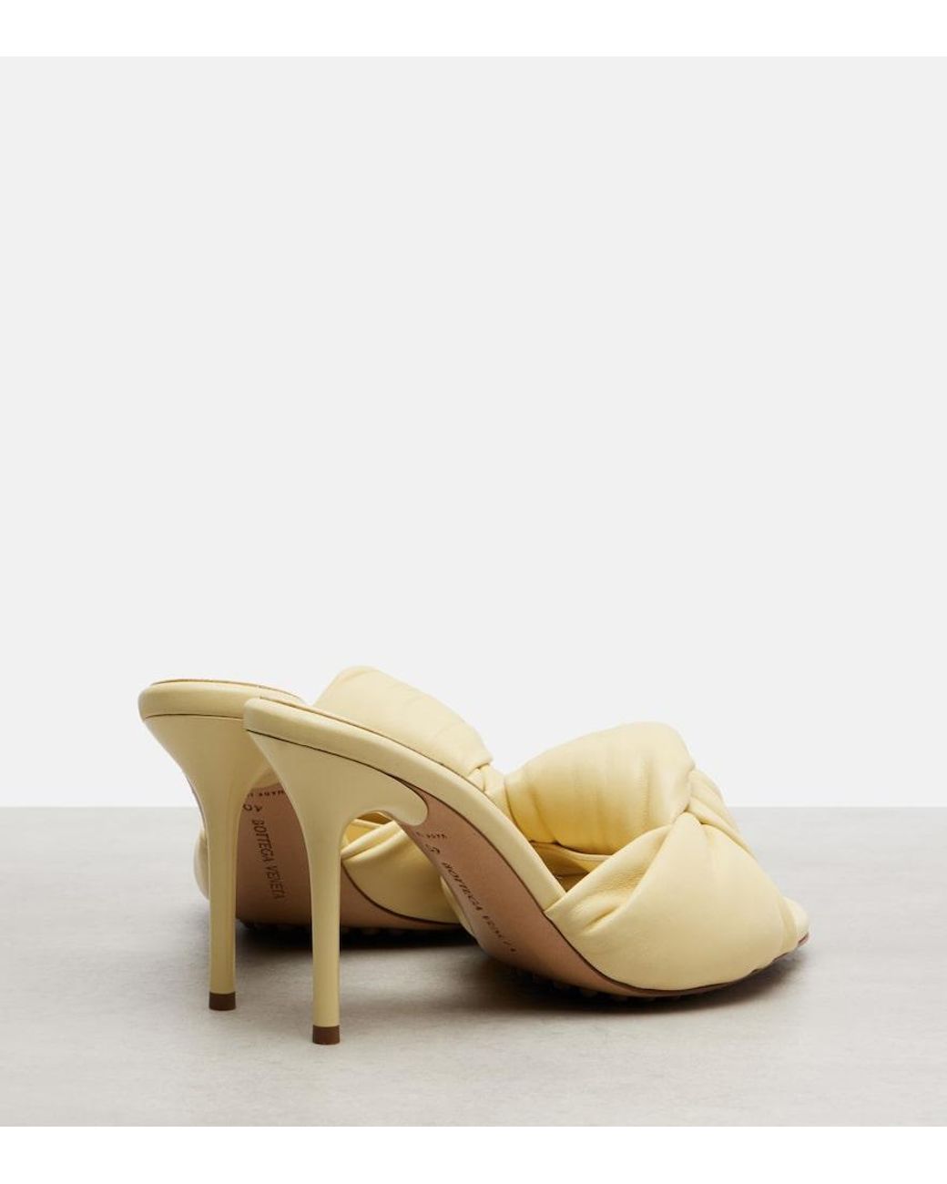Bottega Veneta Natural Cherry Leather Mules