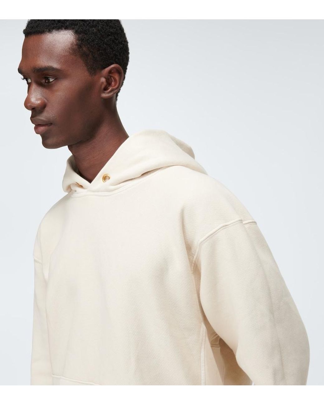 Les Tien Multicolor Cropped Hooded Sweatshirt for men