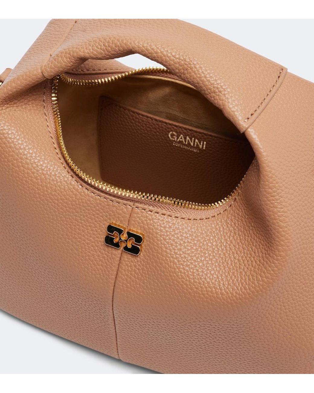 Borsa A Mano Mini di Ganni in Brown
