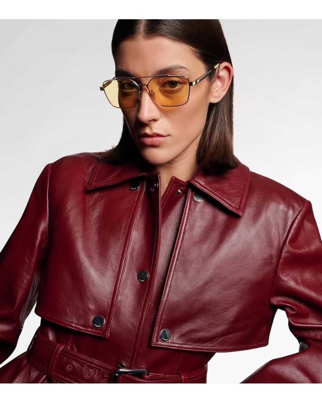 Fendi Natural Eckige Sonnenbrille Sky