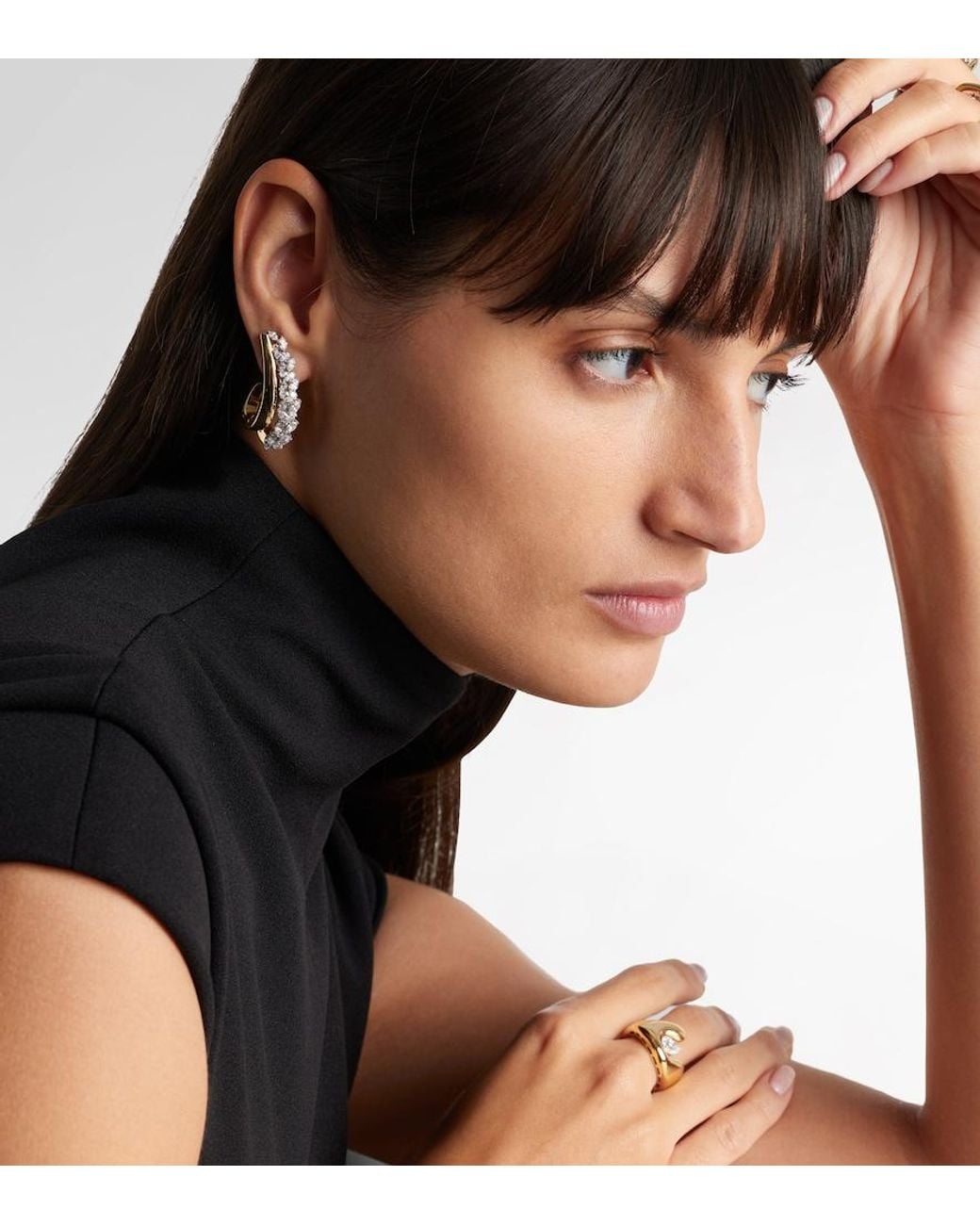 YEPREM White Golden Strada 18Kt And Earrings With Diamonds