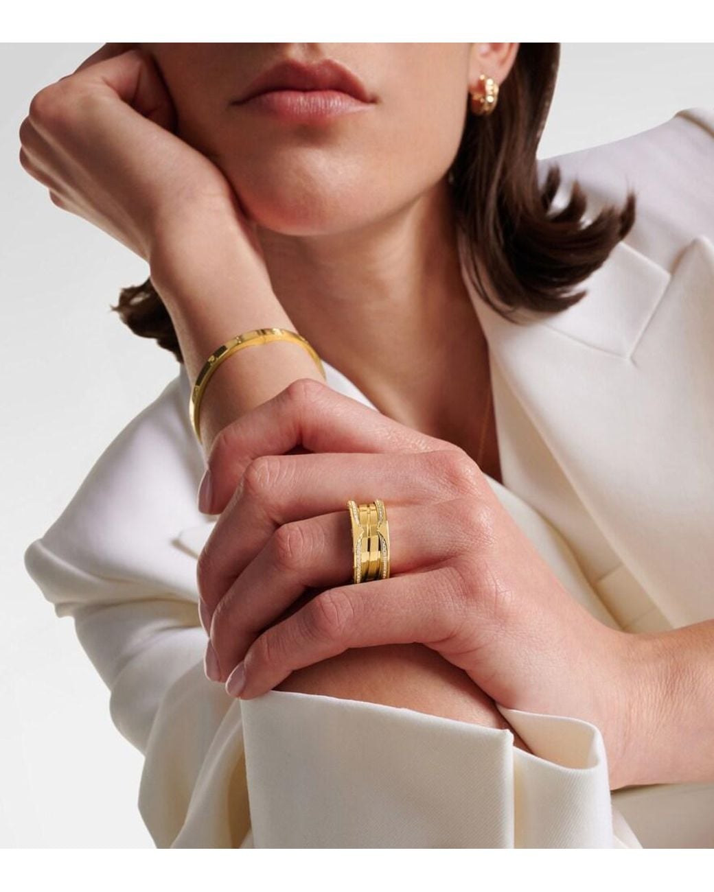 BVLGARI Metallic B.Zero1 18Kt Ring With Diamonds