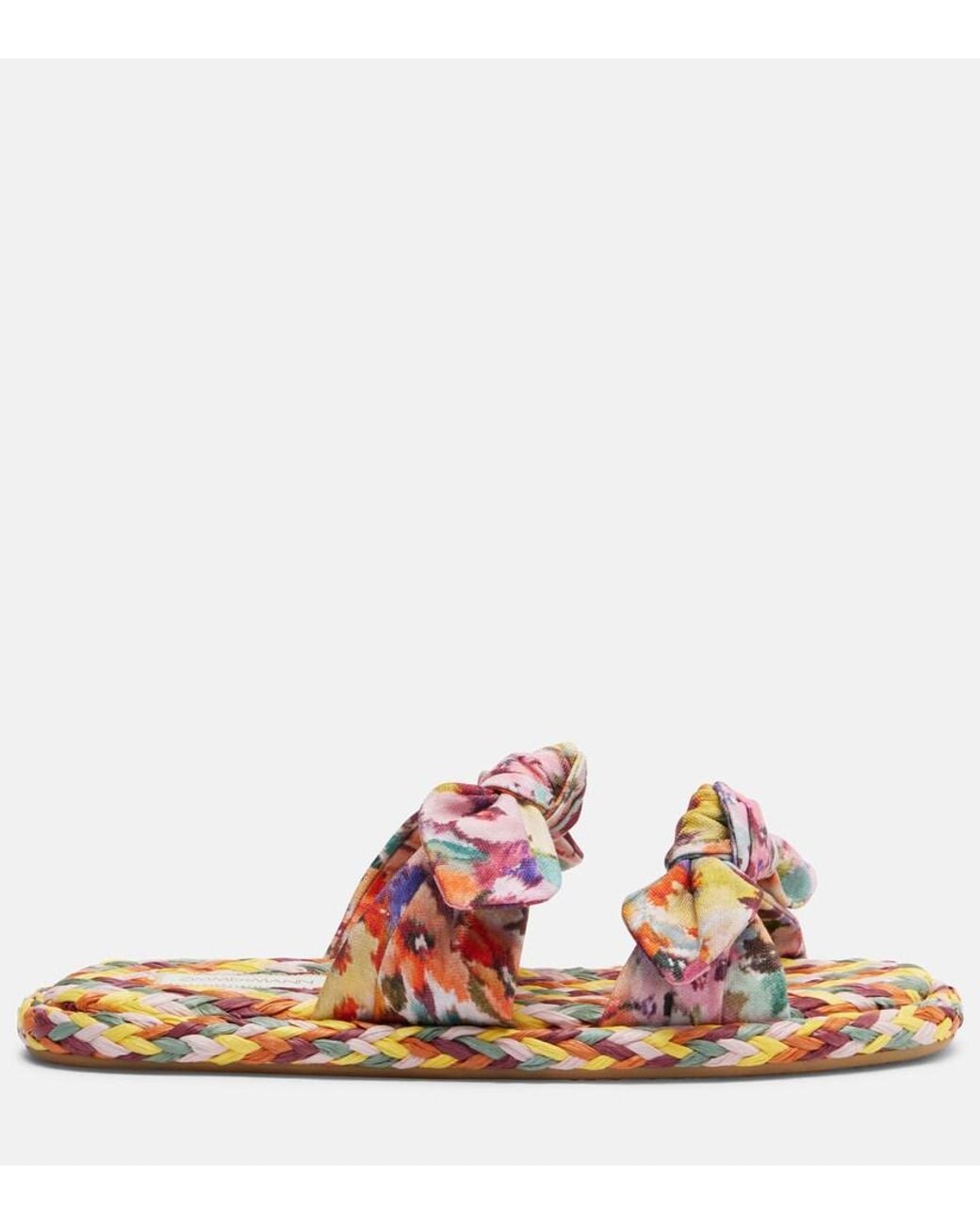 Zimmermann Pink Carousel Printed Espadrille Slides