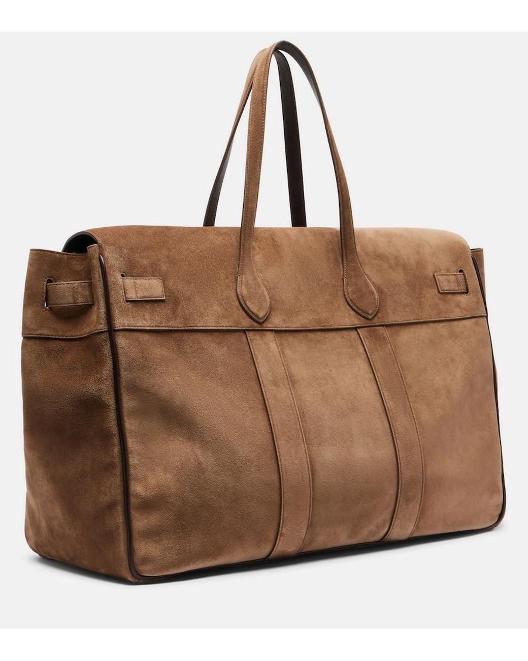 Brunello Cucinelli Brown Large Suede Tote Bag