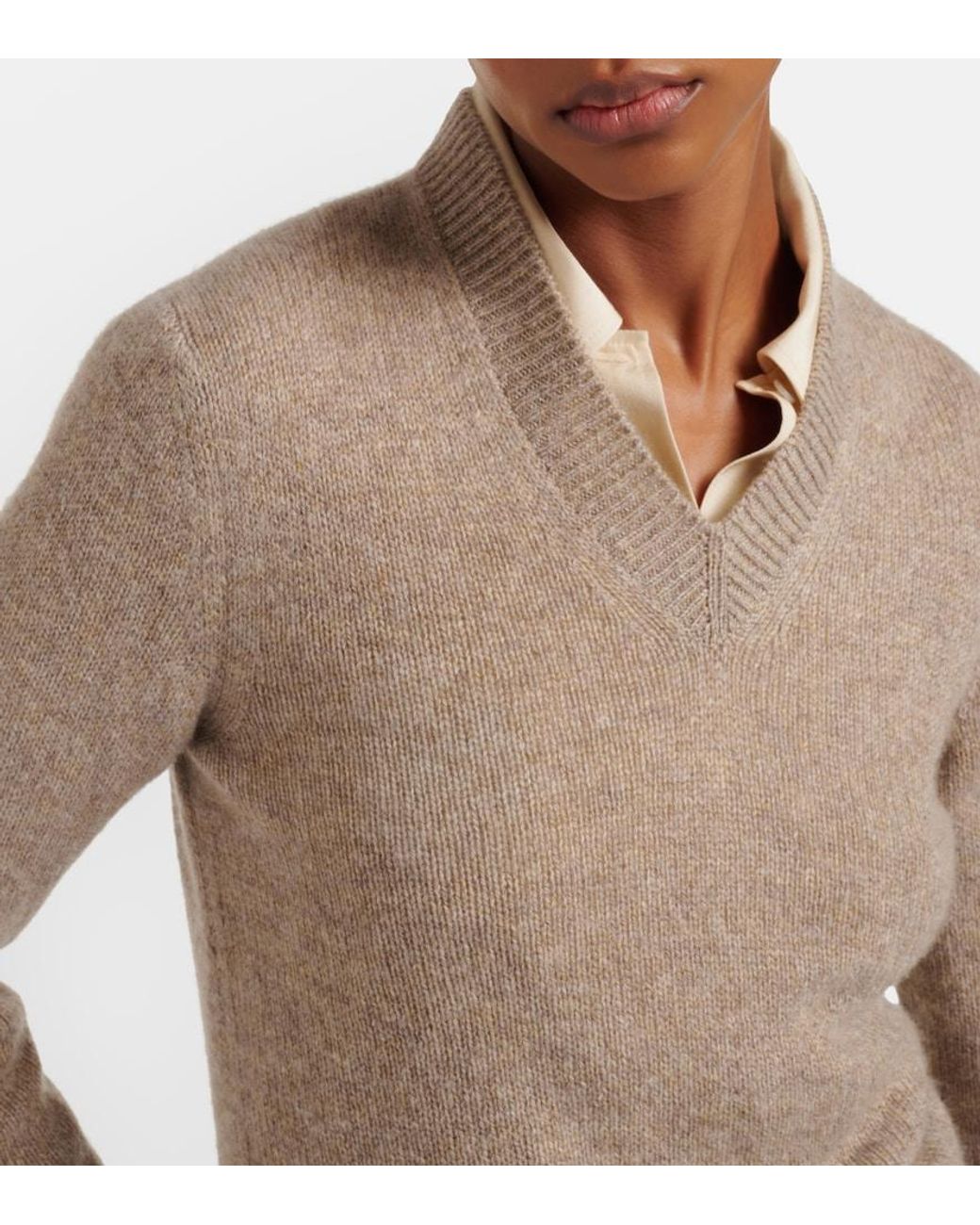 The Row Natural Nalini Cashmere Sweater