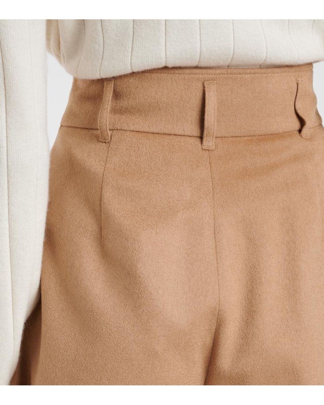 Max Mara Natural Wool Shorts