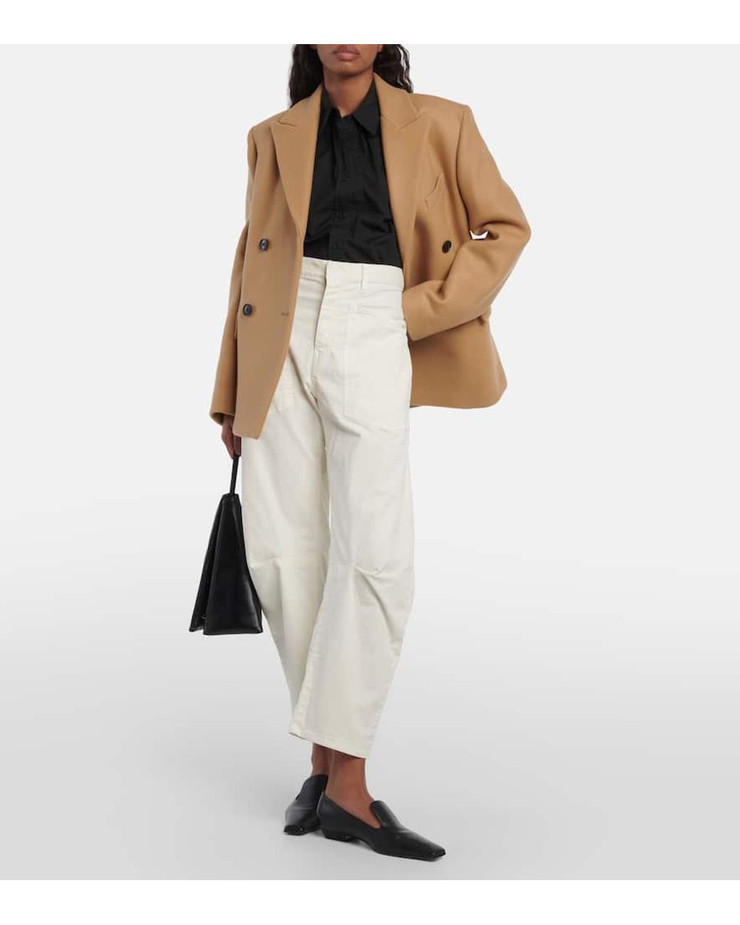 Nili Lotan Natural Vianney Virgin Wool Peacot