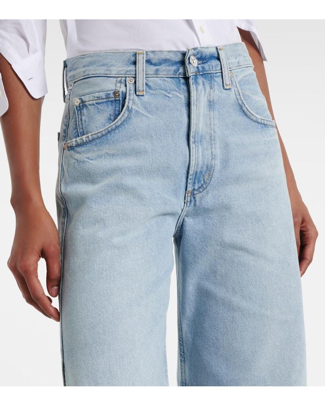 Citizens of Humanity Blue Tulip Barrel-Leg Jeans