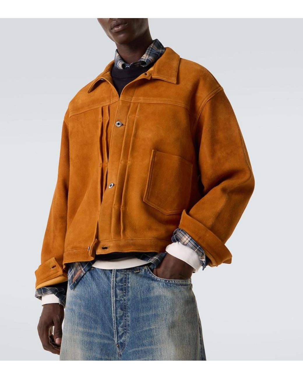 A.PRESSE Vintage No.213 Suede Jacket in Brown for Men | Lyst