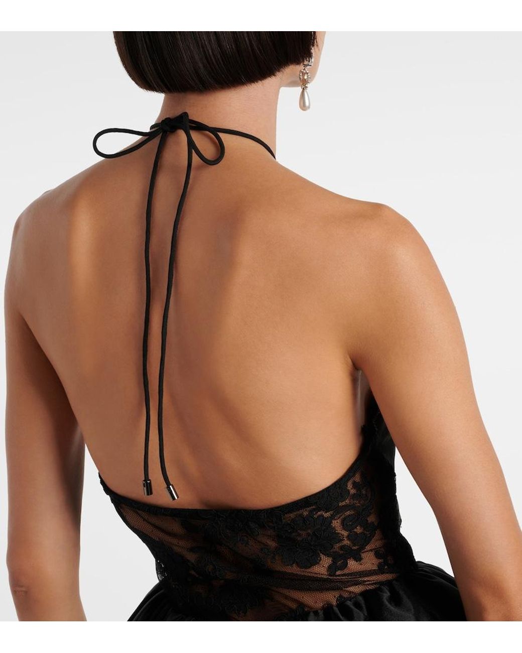 Robe Self-Portrait en coloris Black