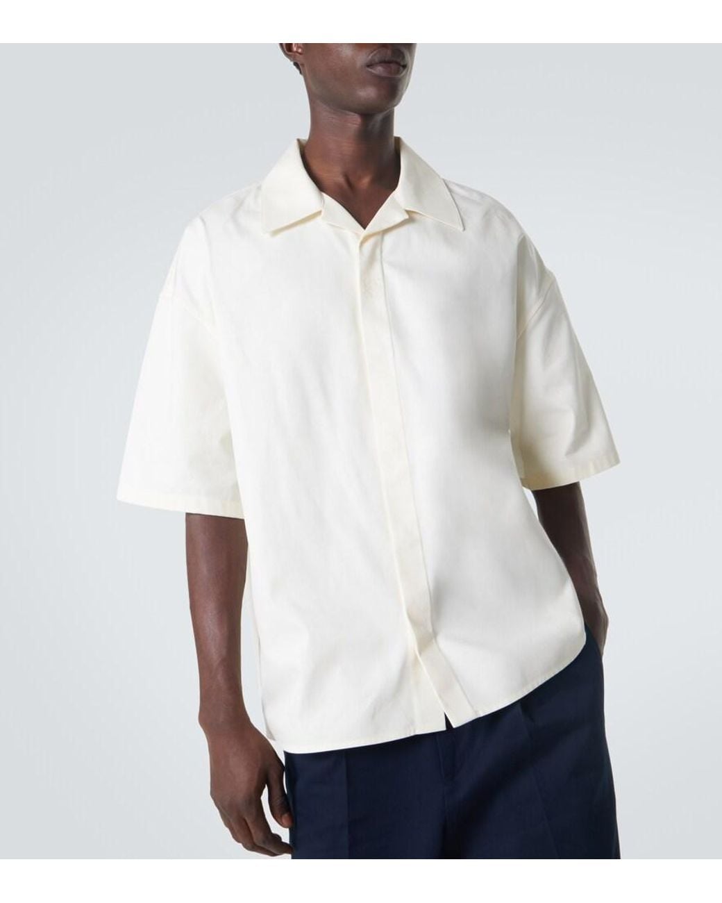 Loewe White Cotton Twill Shirt for men