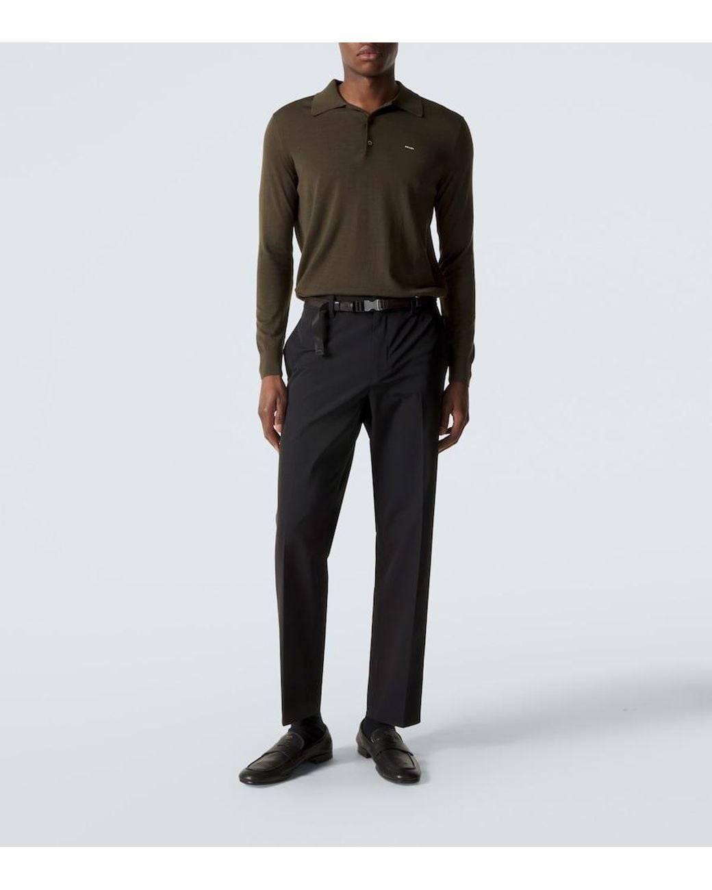 Prada Black Technical Straight Pants for men