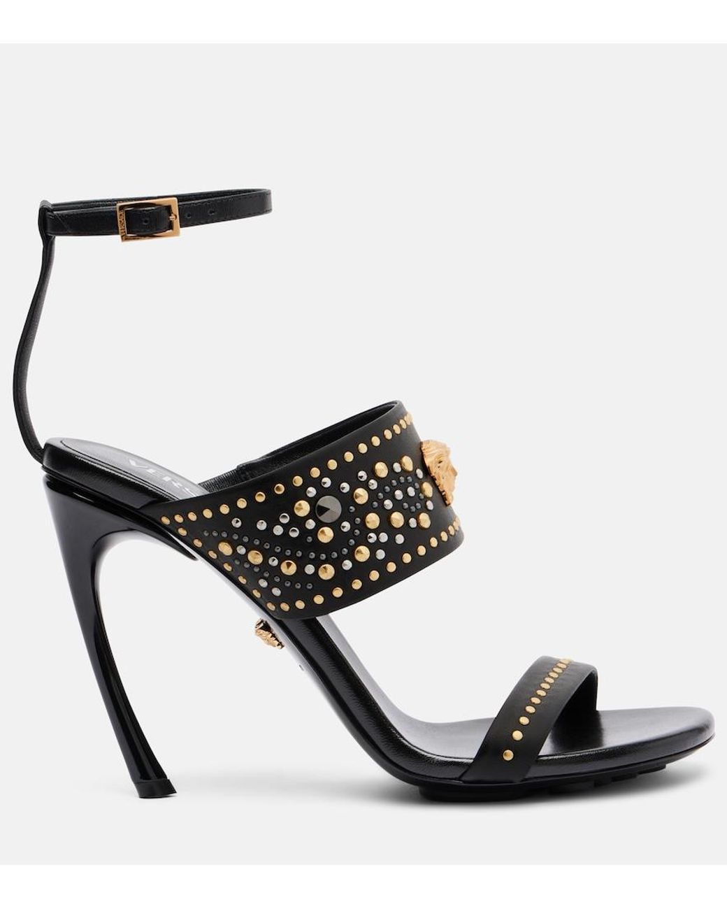 Versace Black High Heel Sandals