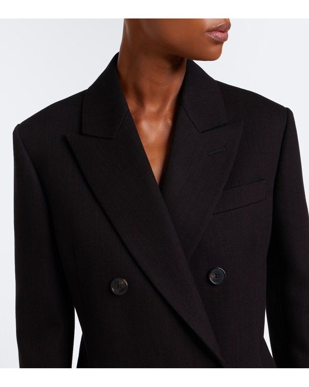 The Row Black Keone Wool And Cotton-Blend Coat