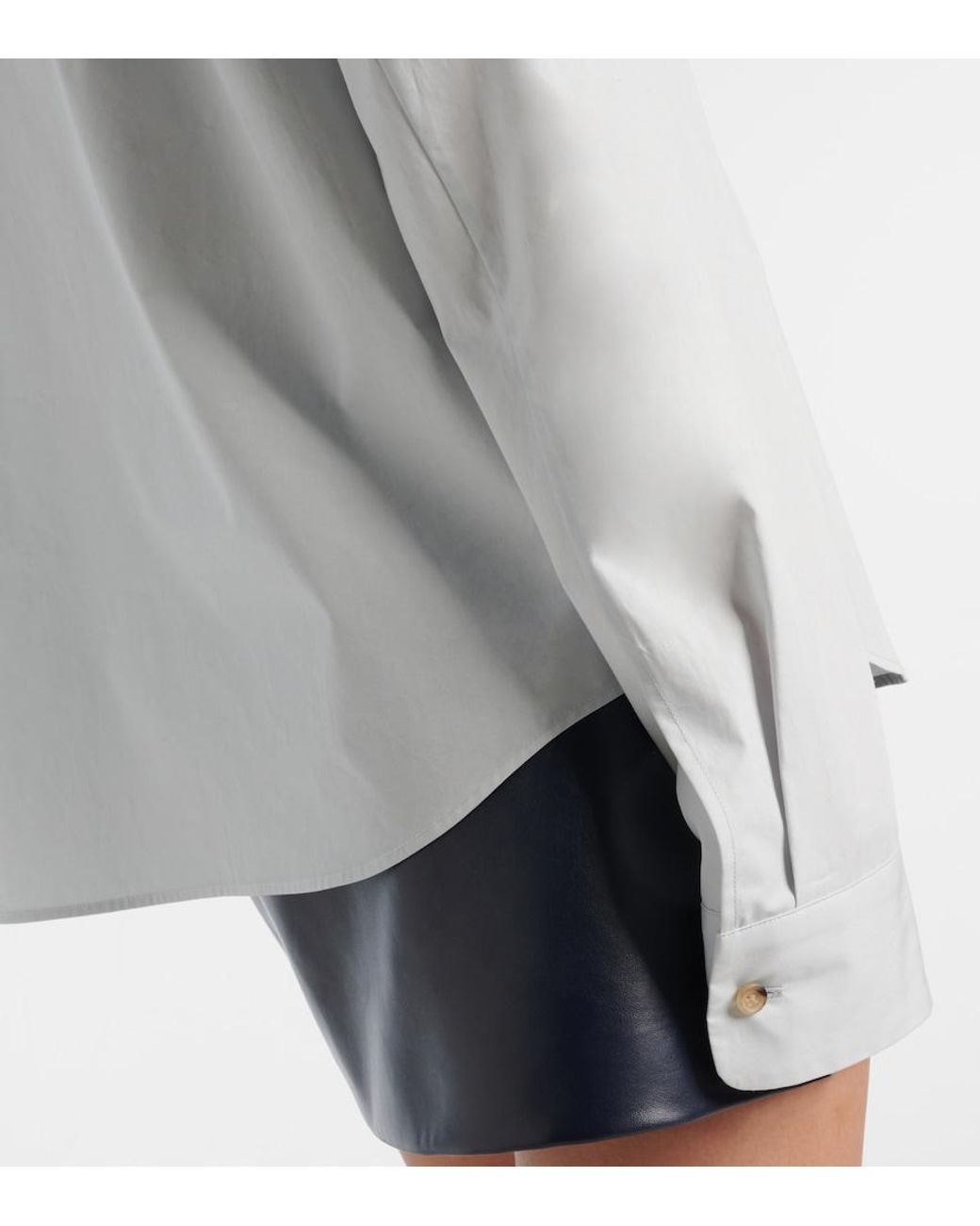 Khaite Gray Agro Cotton Poplin Shirt