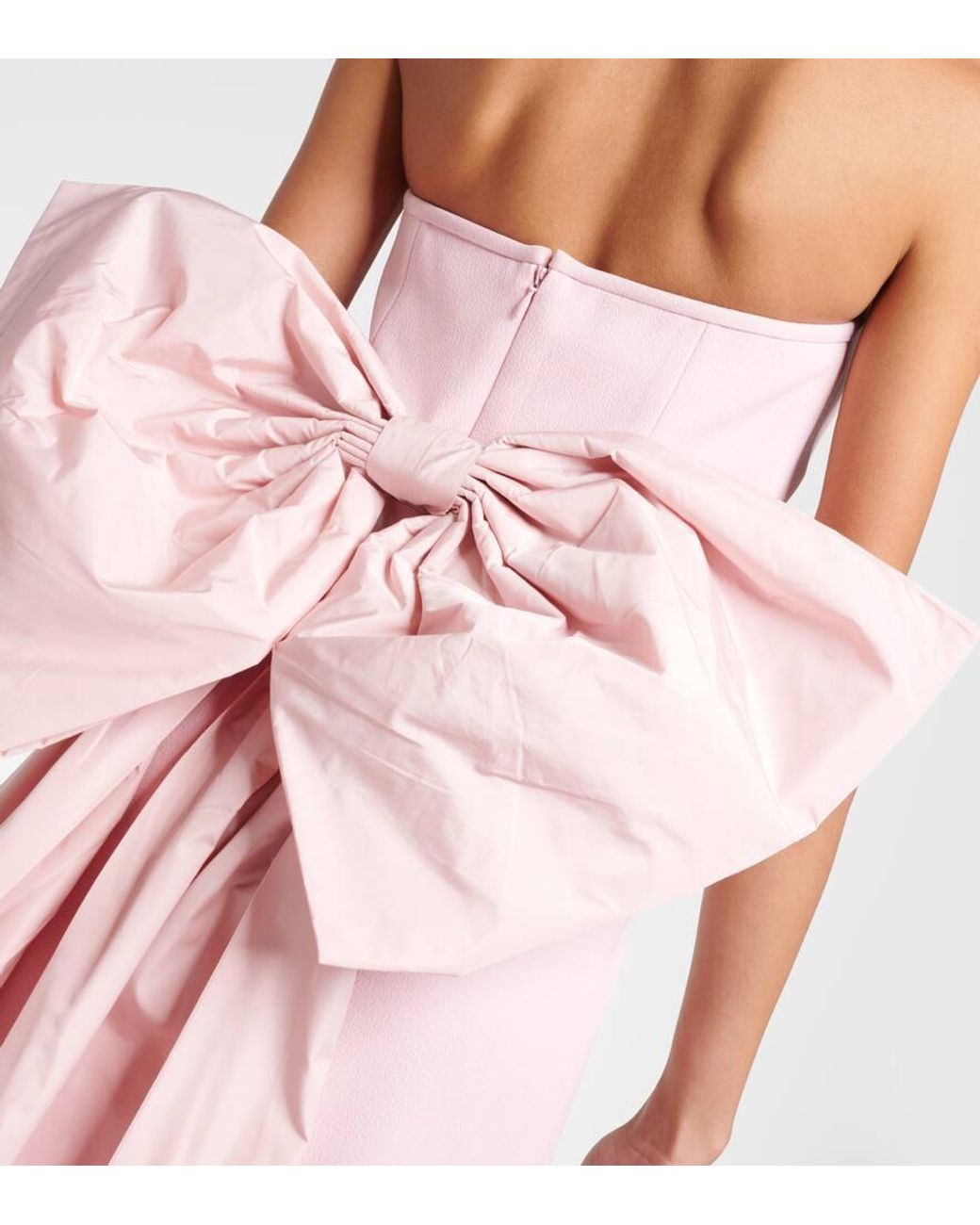 【REBECCA VALLANCE】Bridal Annabelle bow-detail midi dress Rebecca Vallance Bridal Annabelle bow-detail midi dress