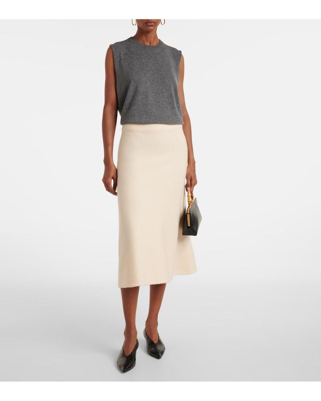 Jil Sander Gray Cashmere Sweater Vest