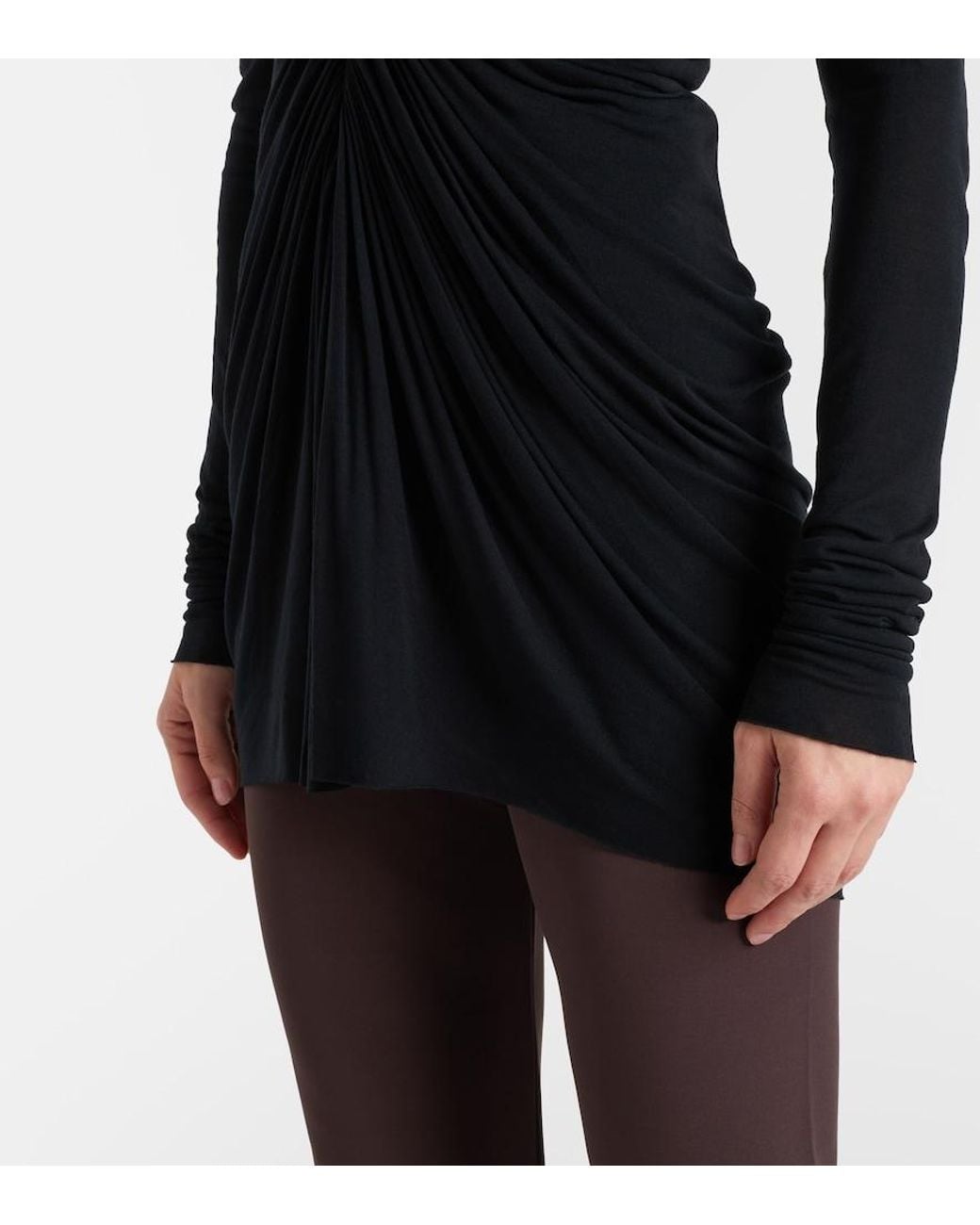 Rick Owens Black Gathered Minidress