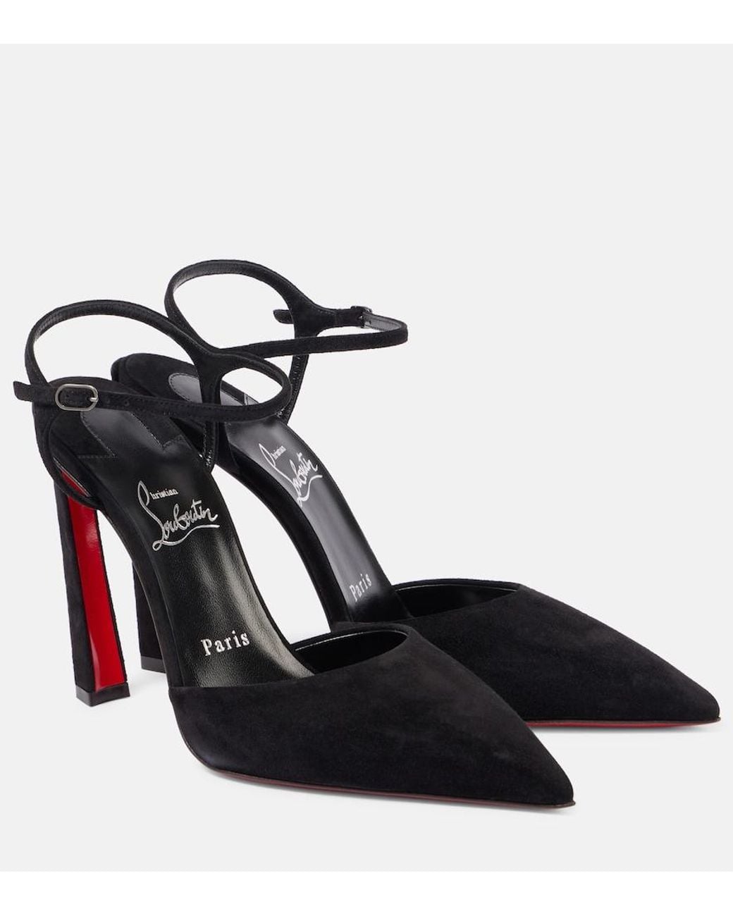 Christian Louboutin Black Condora Riviera 100 Suede Pump