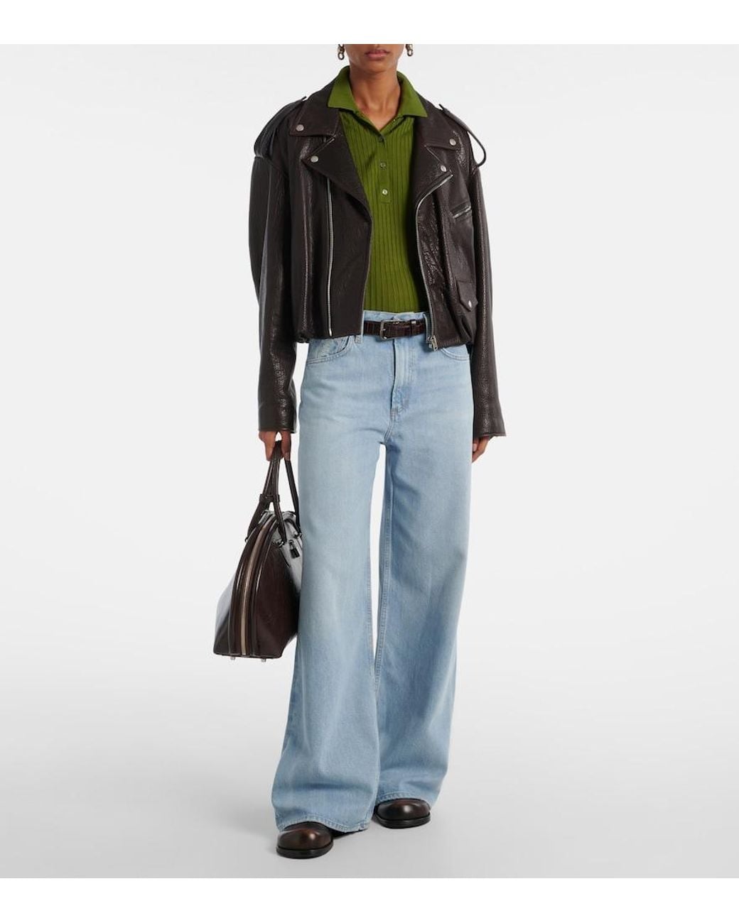 Citizens of Humanity Blue Paloma Mid-Rise Wide-Leg Jeans