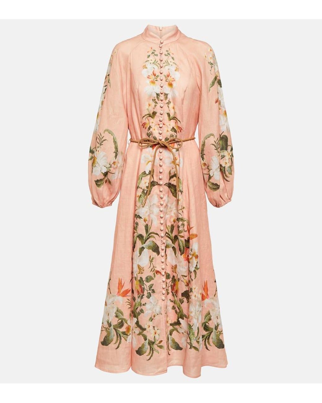 Zimmermann Lexi Floral Linen Maxi Dress in Natural | Lyst Zimmermann Lexi Floral Linen Maxi Dress in Natural | Lyst