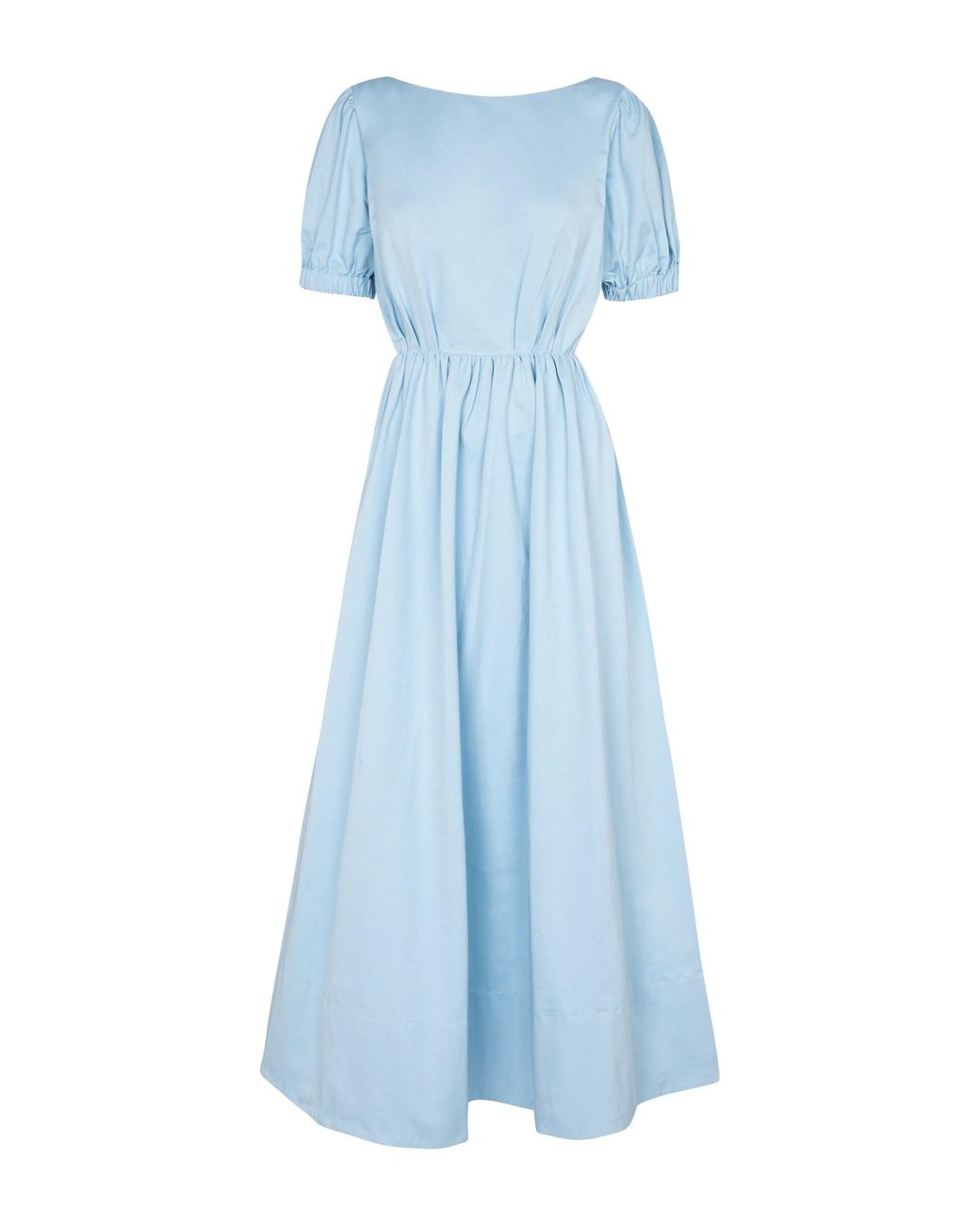 STAUD Alix Cotton-blend Faille Maxi Dress in Blue | Lyst