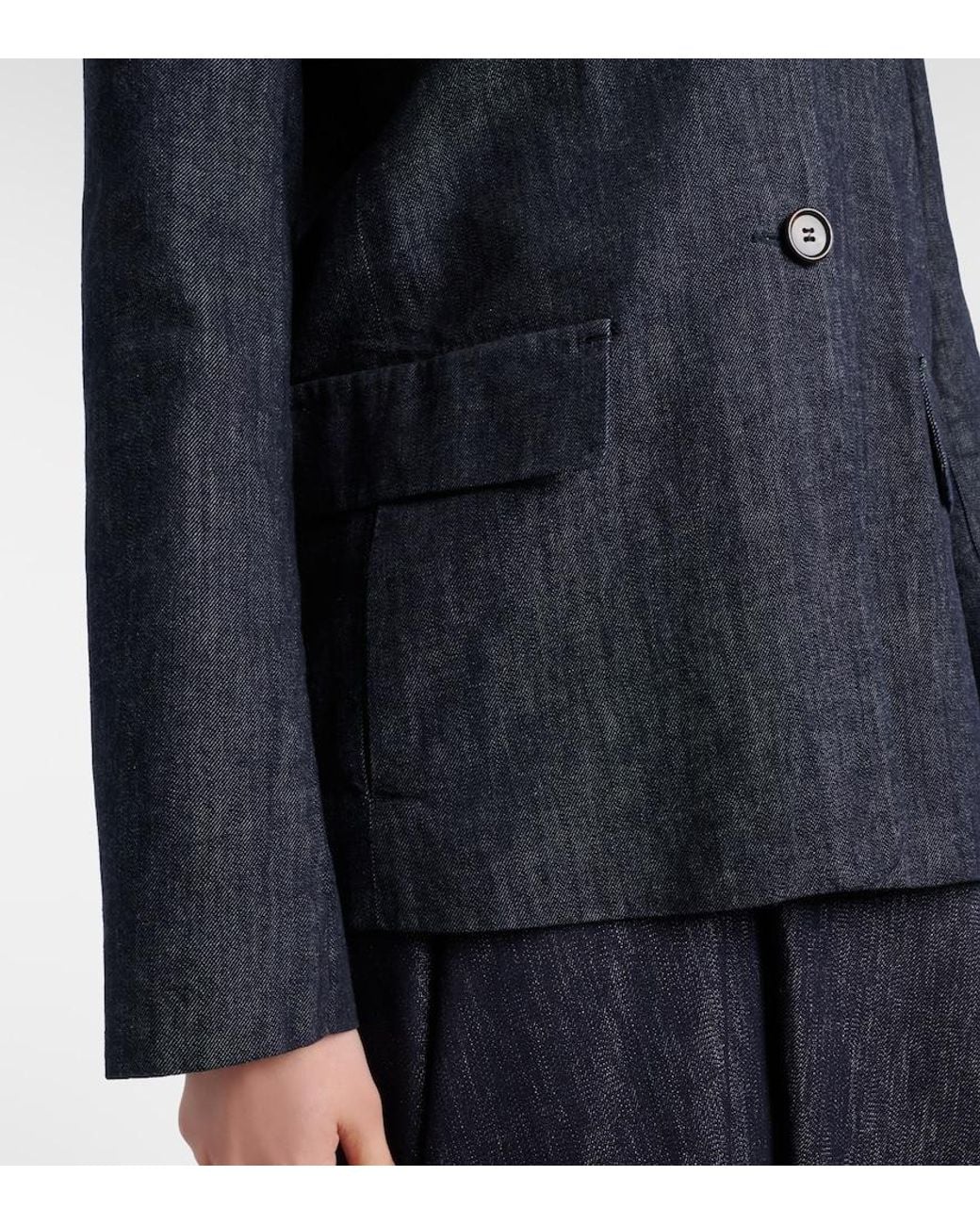 Max Mara Blue Leone Denim Blazer