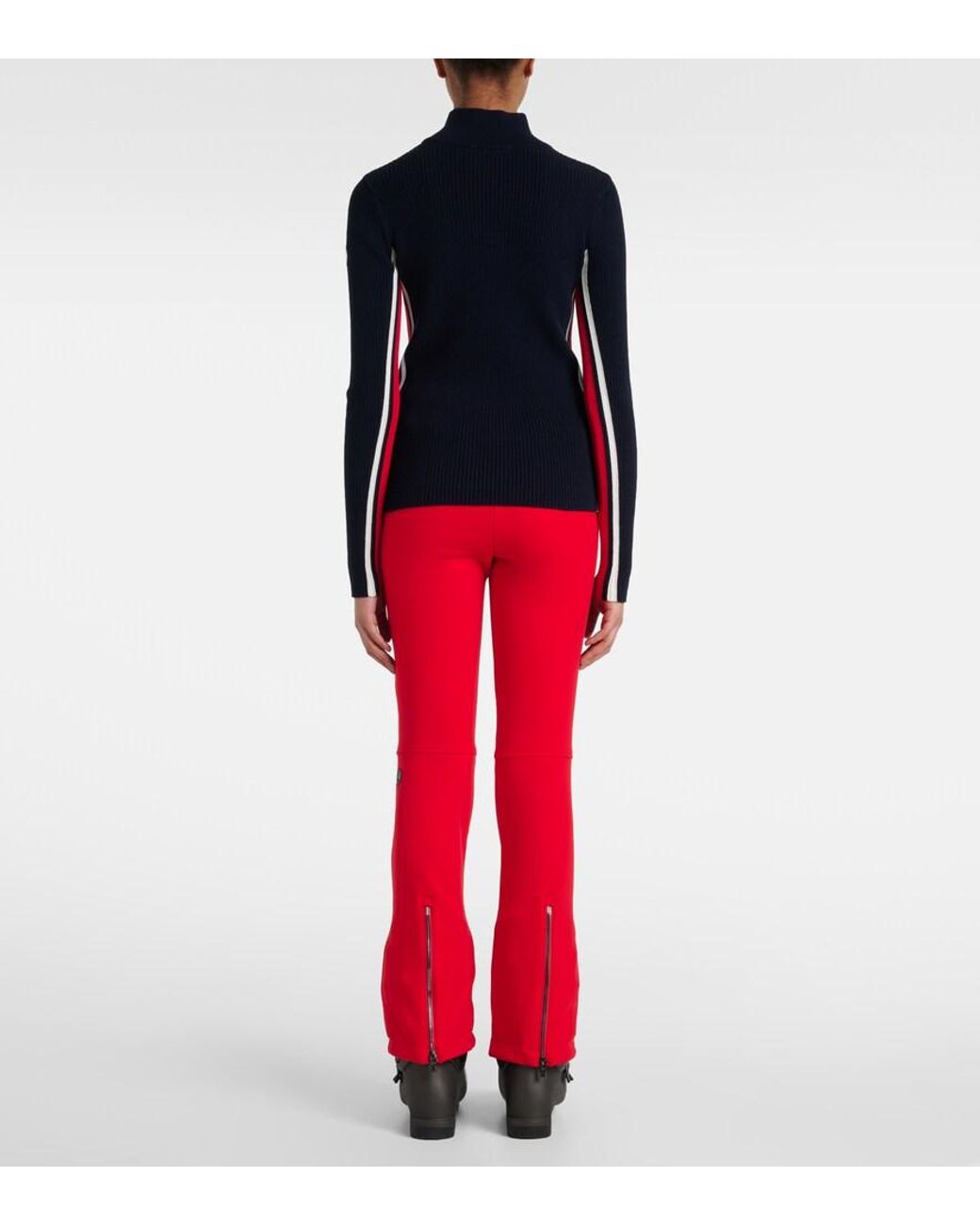 Fusalp Blue Deltanao Ribbed-Knit Ski Top