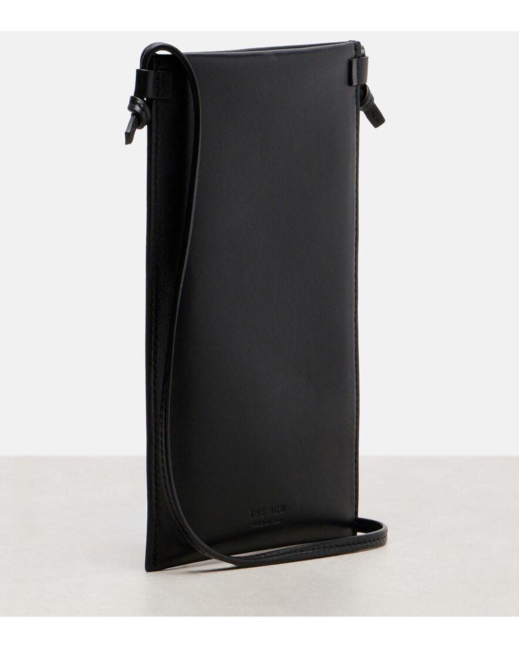 The Row Black Etui Mit Riemen Camie Aus Leder