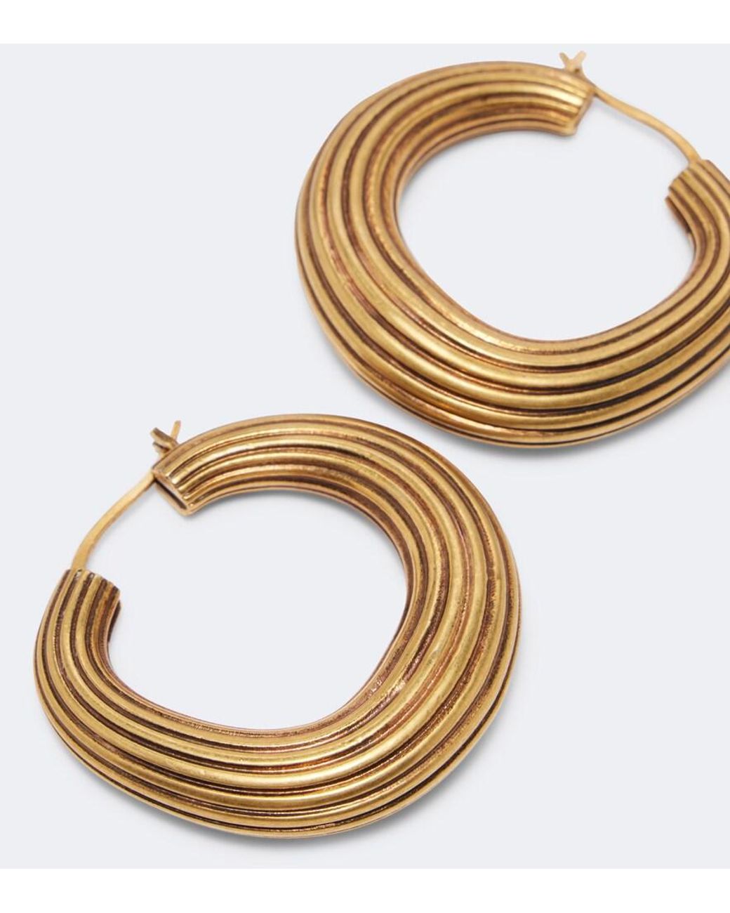 Khaite Metallic Santa Fe 18Kt-Plated Brass Earrings