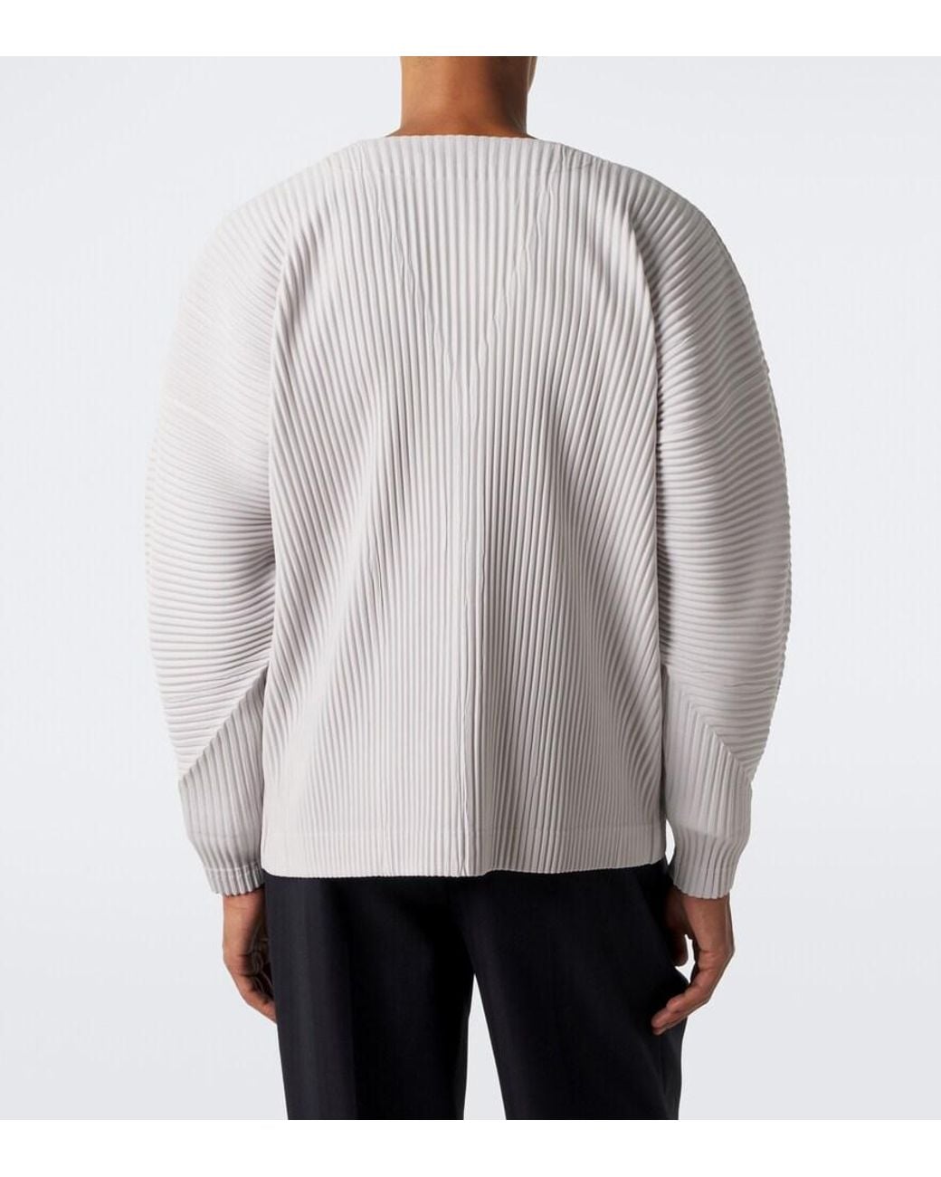 Homme Plissé Issey Miyake Gray Monthly Colors: September Pleated Jacket for men