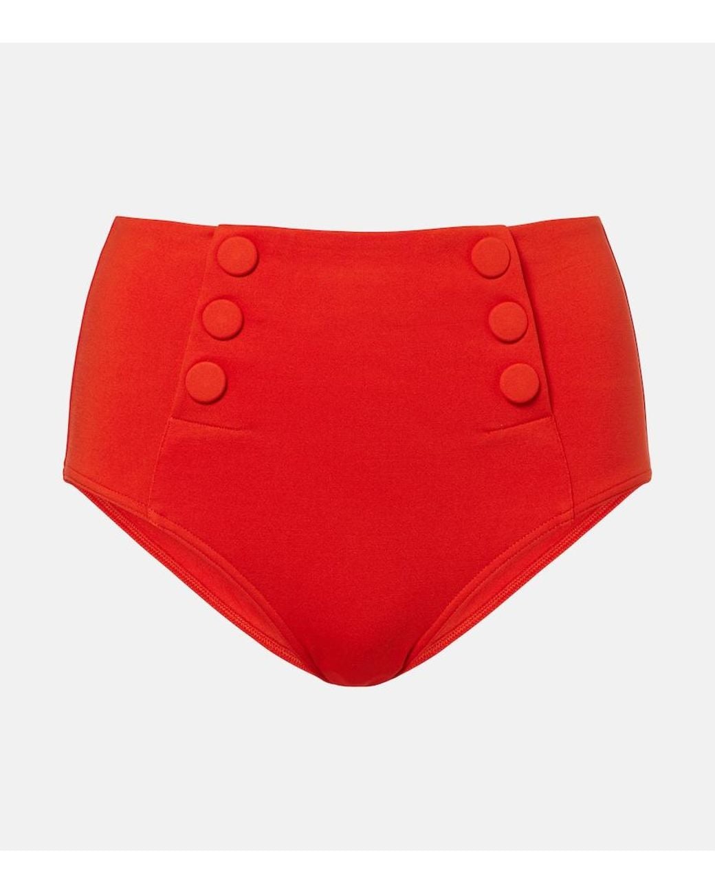 Eres Red Flaneuse High-Rise Bikini Bottoms