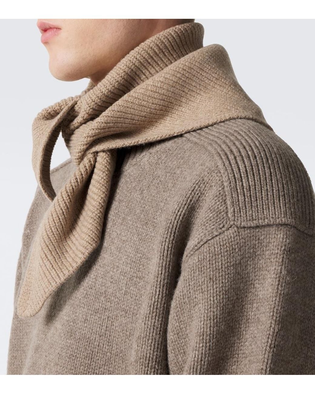 Studio Nicholson White Wool Scarf for men