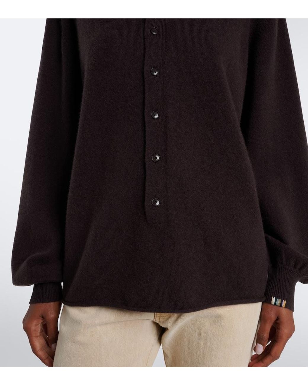 Extreme Cashmere Black N°280 Bi Cashmere-Blend Sweater
