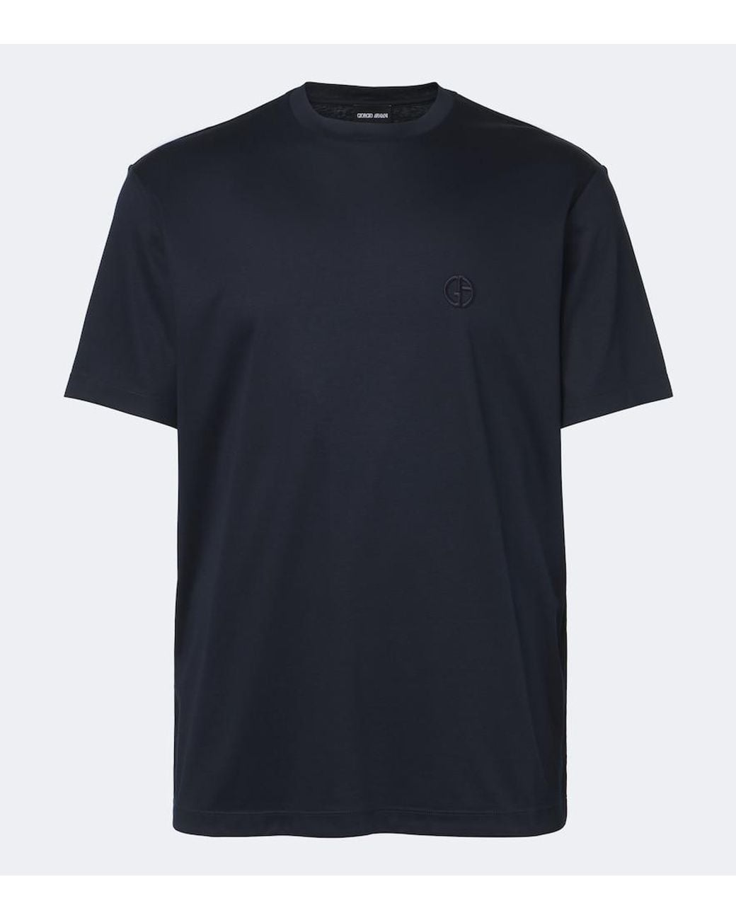 Giorgio Armani Blue Cotton Jersey T-Shirt for men