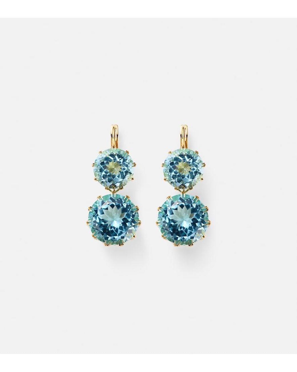Ileana Makri Blue 18kt Yellow Gold Earrings With Topaz