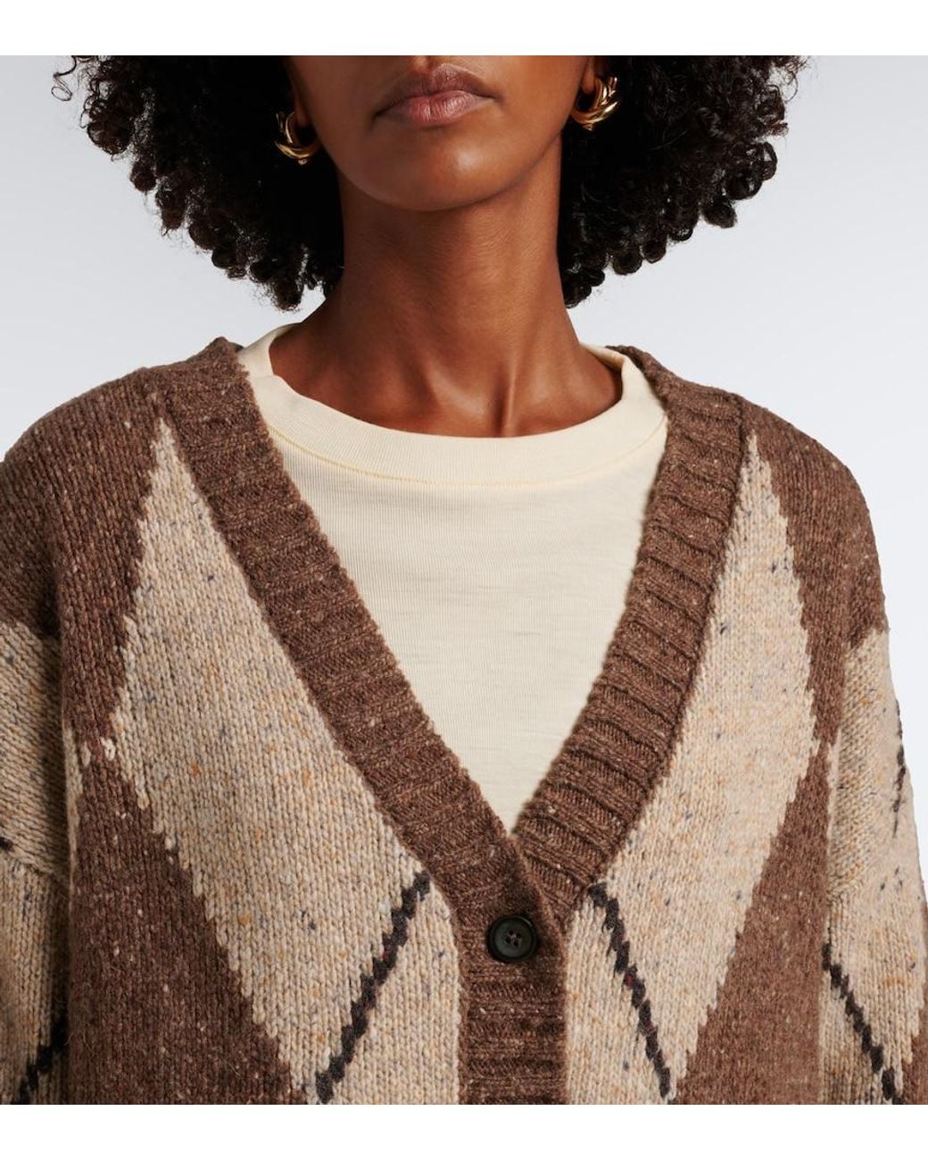 Altuzarra Brown Ramblers Wool And Alpaca-Blend Cardigan