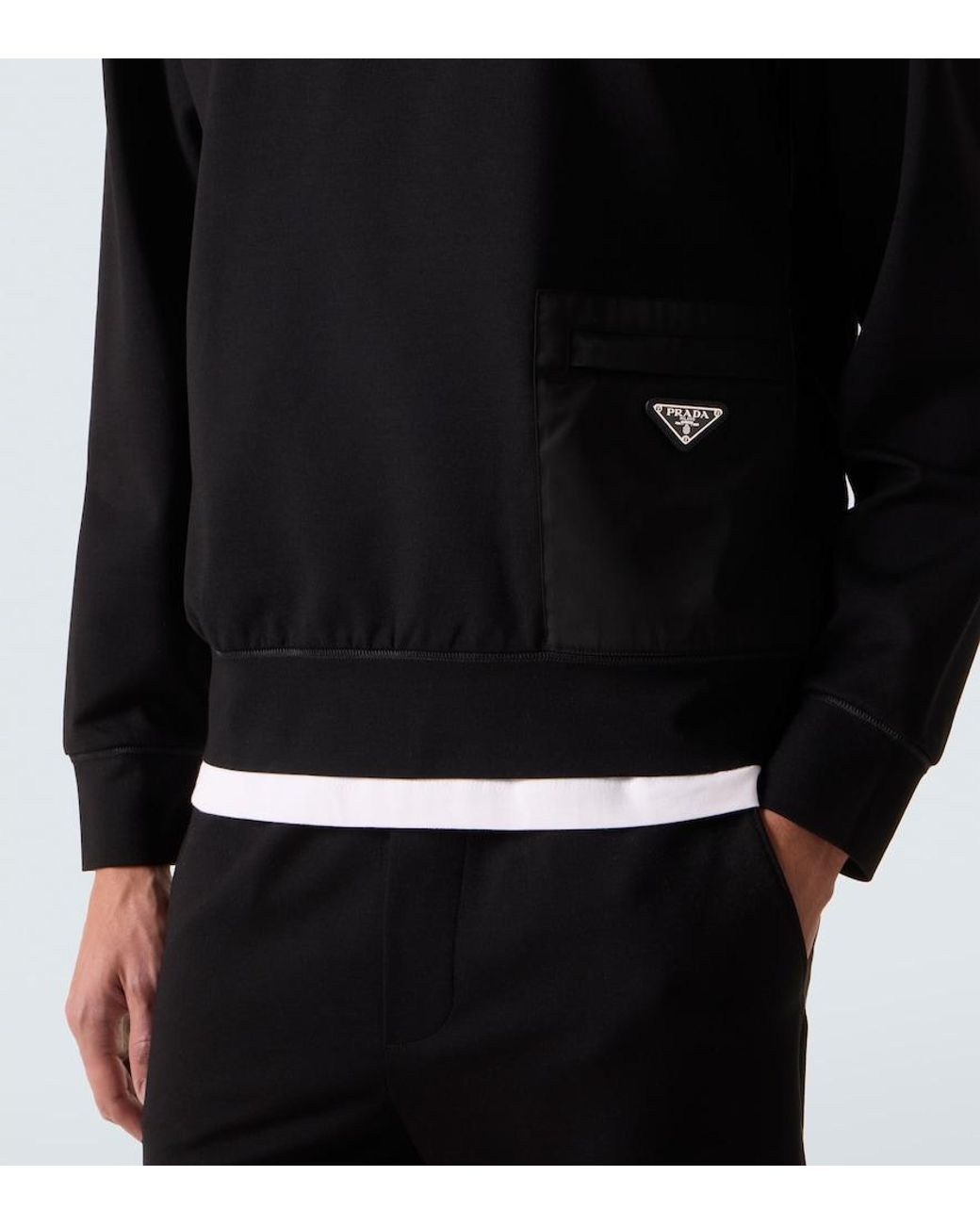 Prada Black Technical Sweatshirt for men