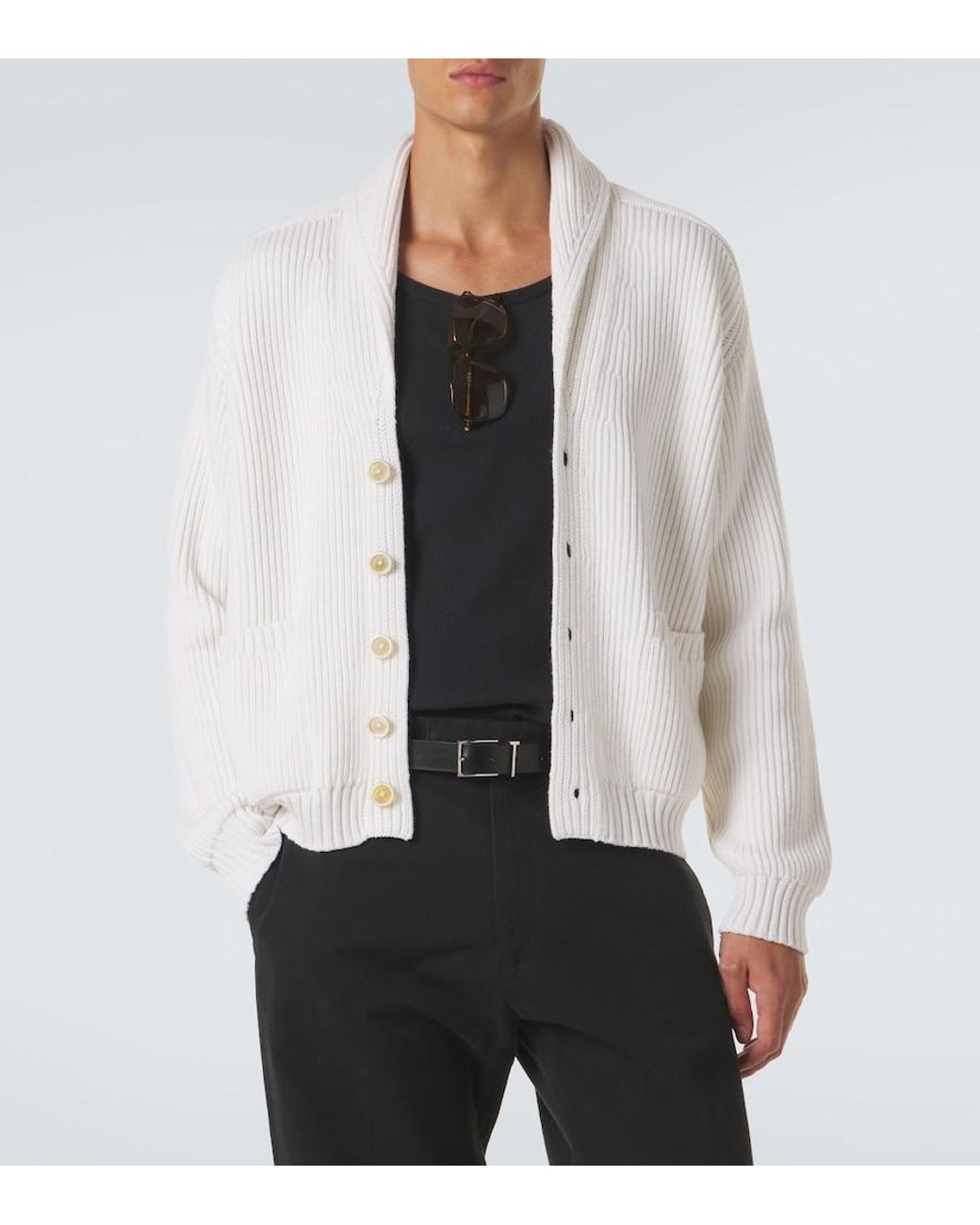 Tom Ford White Cashmere And Cotton Cardigan for men