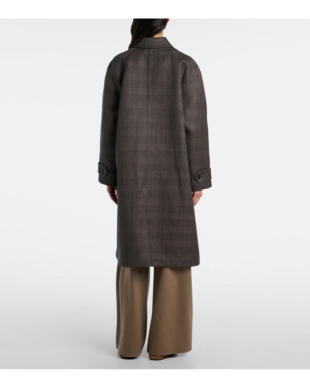 The Row Gray Palomar Reversible Wool And Silk Coat