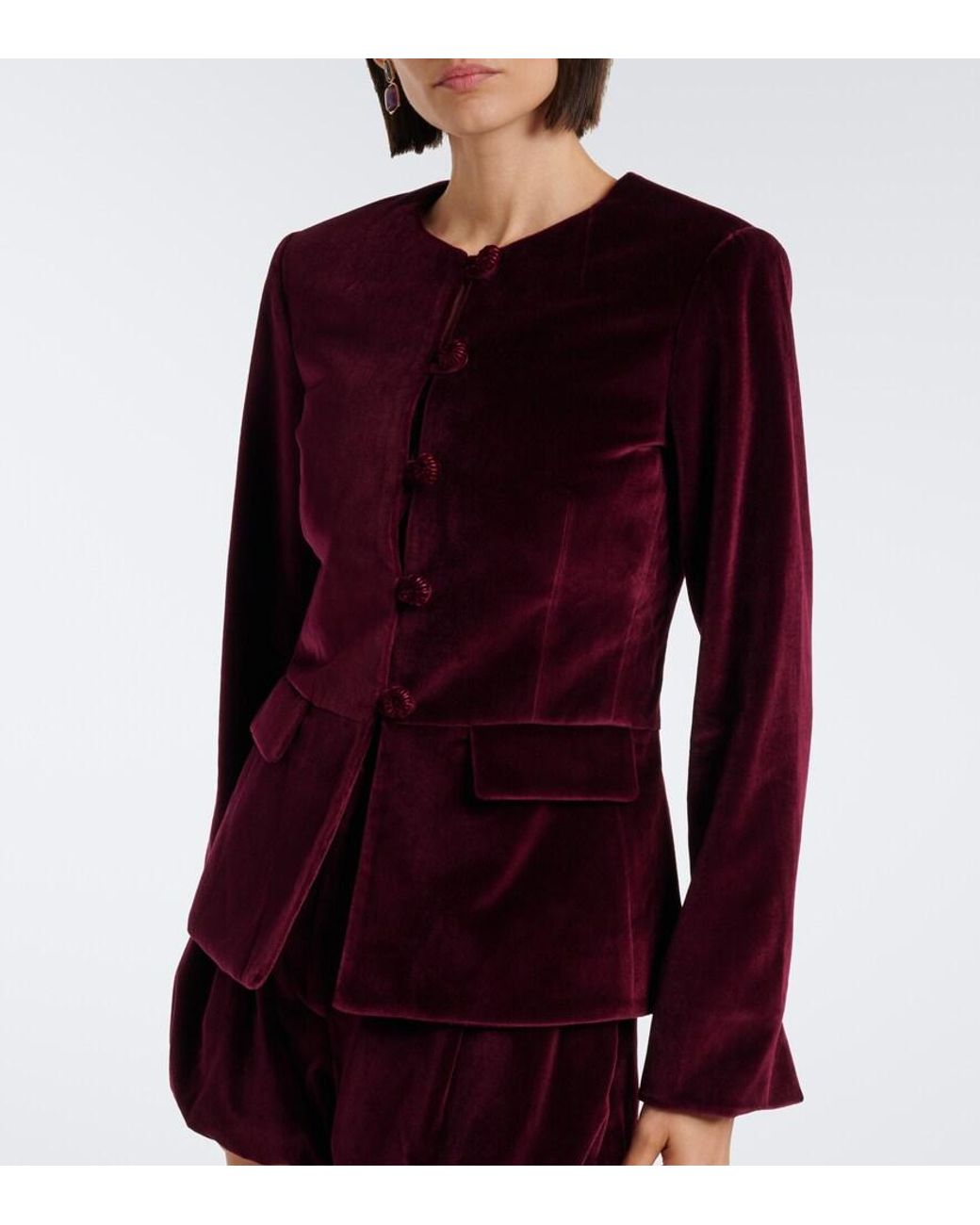 Posse Purple Maria Cotton Velvet Jacket