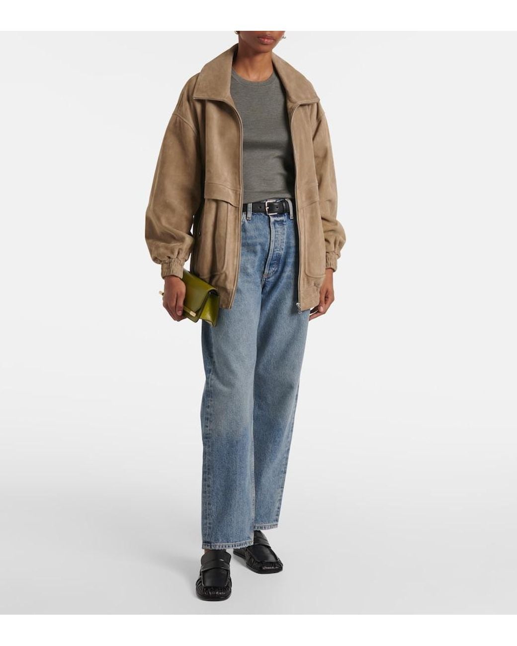 Agolde Blue 90S Mid-Rise Straight Jeans
